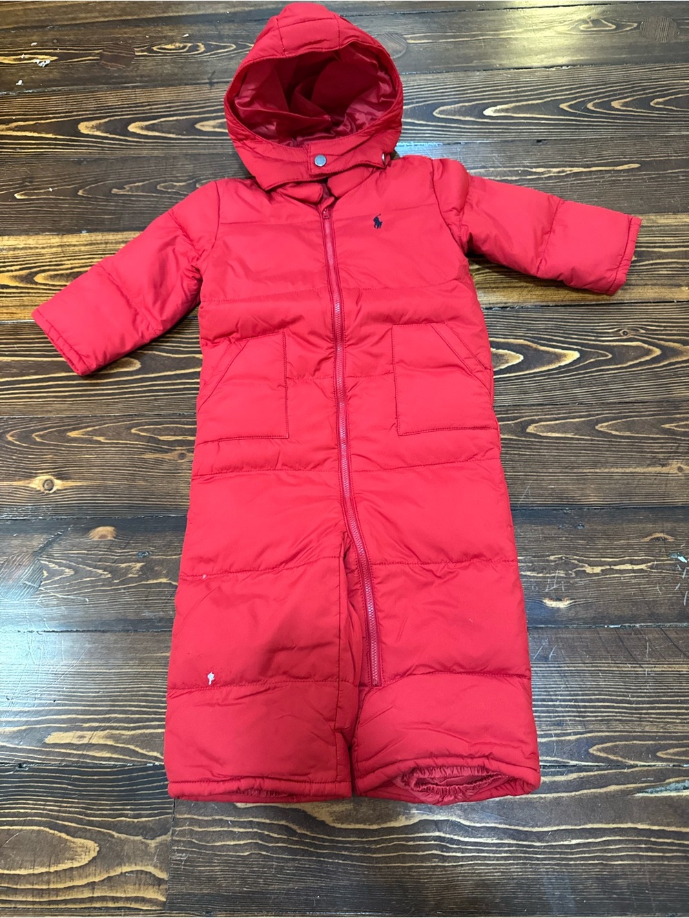 Ralph Lauren Red Hooded Snowsuit Bunting for Kids